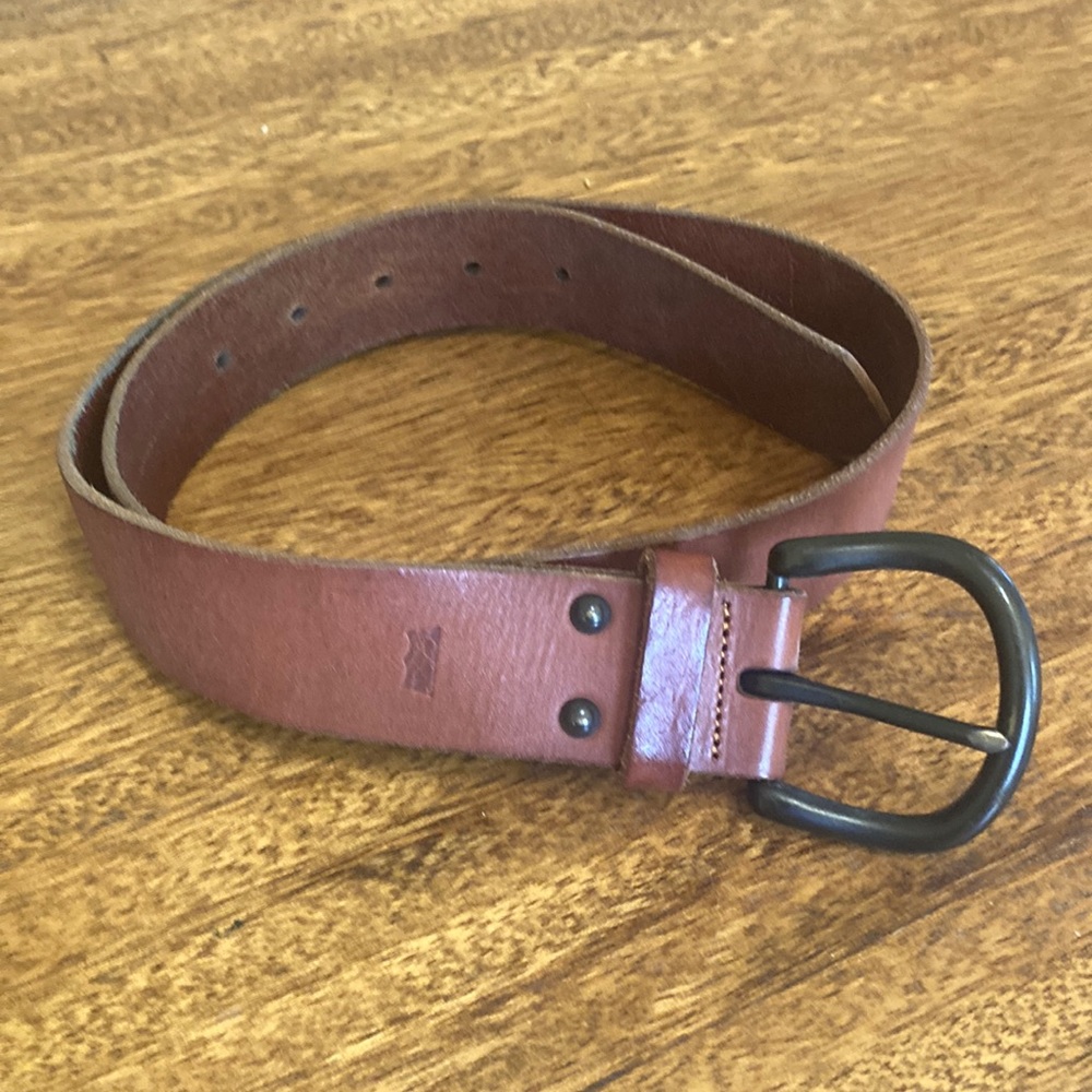 Levi's Brown Leather Belt with Black Buckle